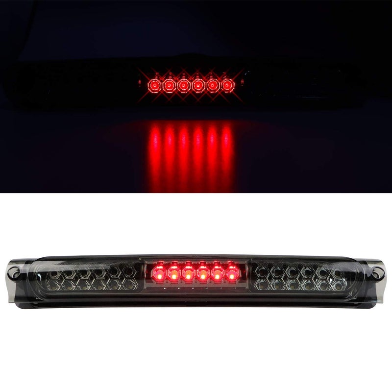 Tresound for 1997-2003 Ford F150 2004 F-150 Heritage LED Bar 3rd Third Tail Brake Light Rear Cargo Lamp High Mount Stop light (Chrome Housing Smoked Lens) - Image 3